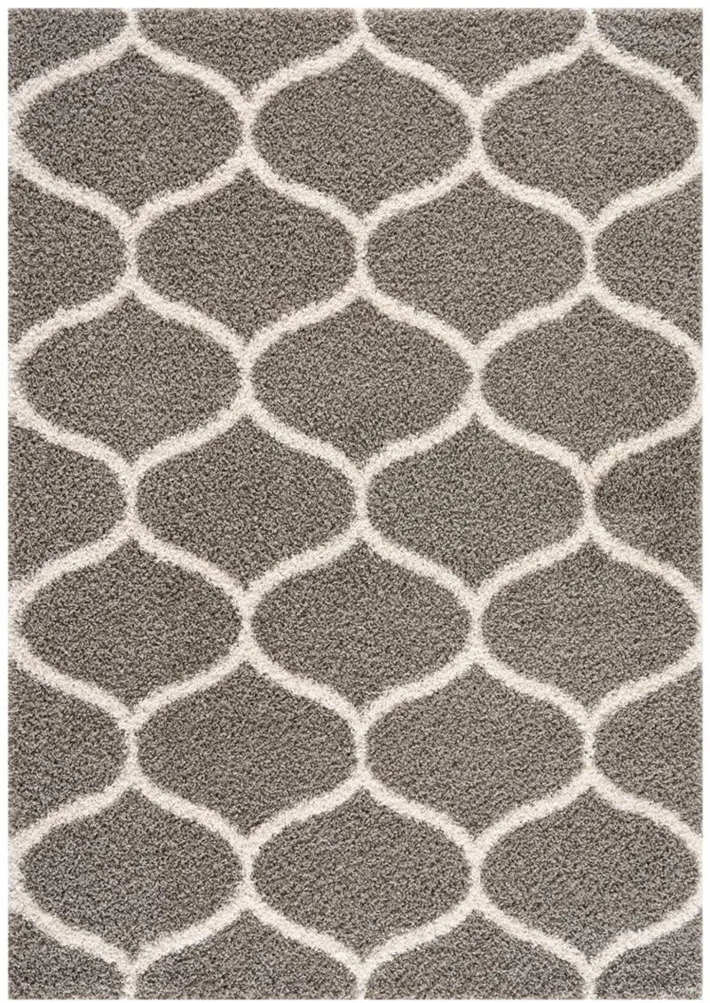 Tapis Rond Gris Madrid Shaggy 80x80 cm – Royaume du Tapis