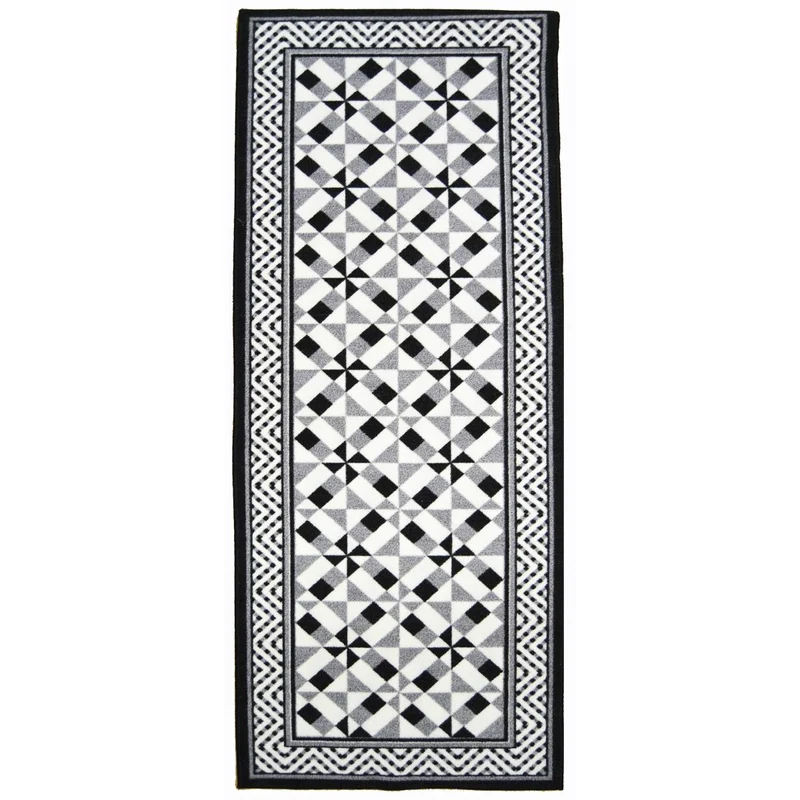 Tapis Kilim Noir en Polyamide 50x100 cm – Royaume du Tapis