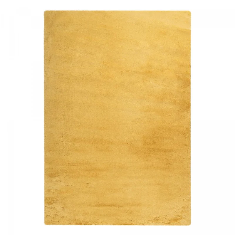 Tapis Shaggy Jaune en Polyester 2 80x150 cm – Royaume du Tapis