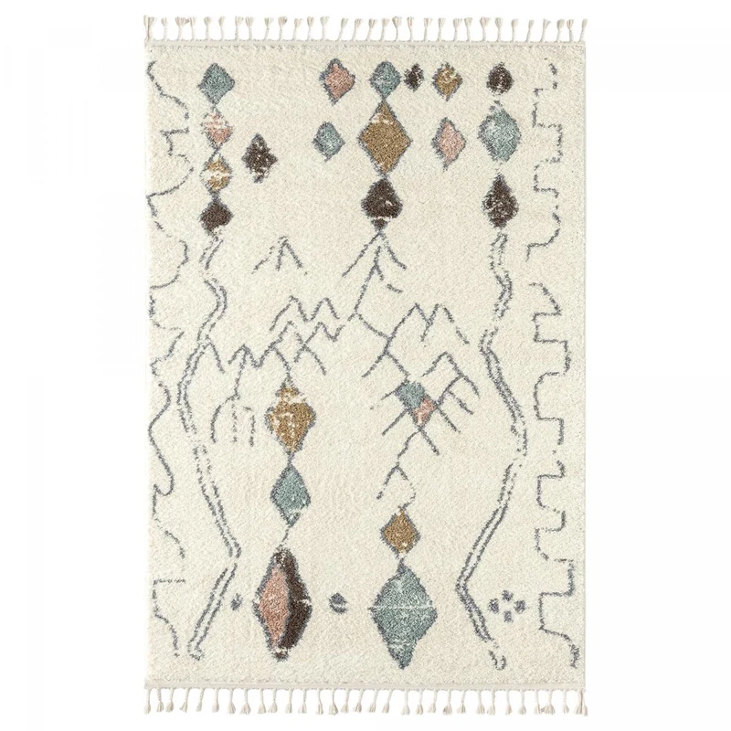 Tapis Style Berbère Crème en Polypropylène 120x170 cm – Royaume du Tapis