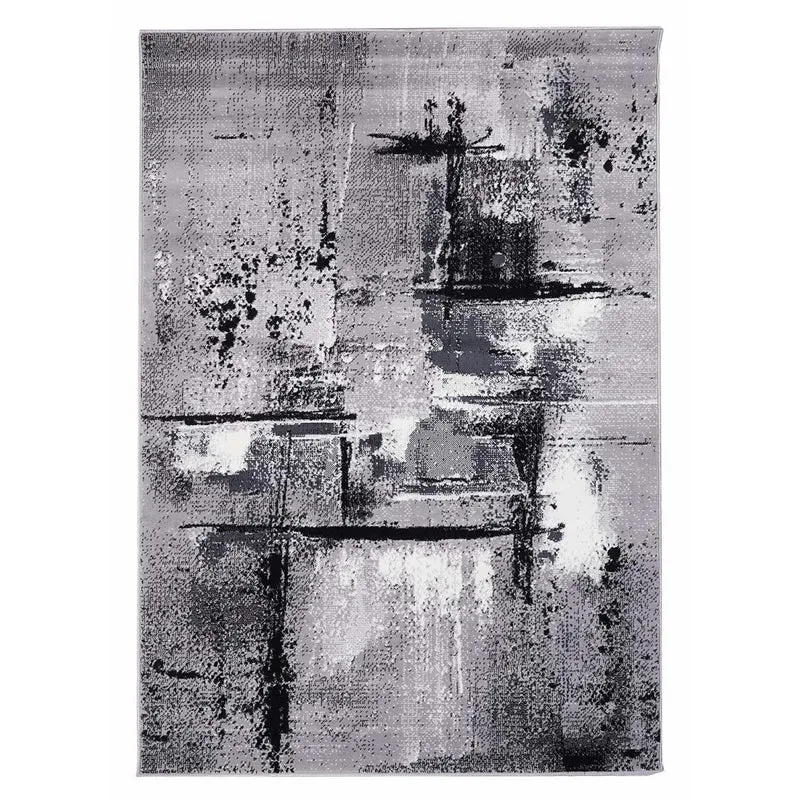 Tapis Gris et Écru 190x280 cm – Royaume du Tapis
