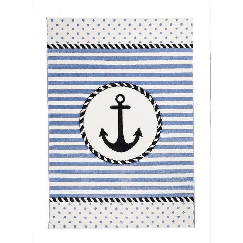Tapis Enfant Bleu Ancre 160x230 cm – Royaume du Tapis