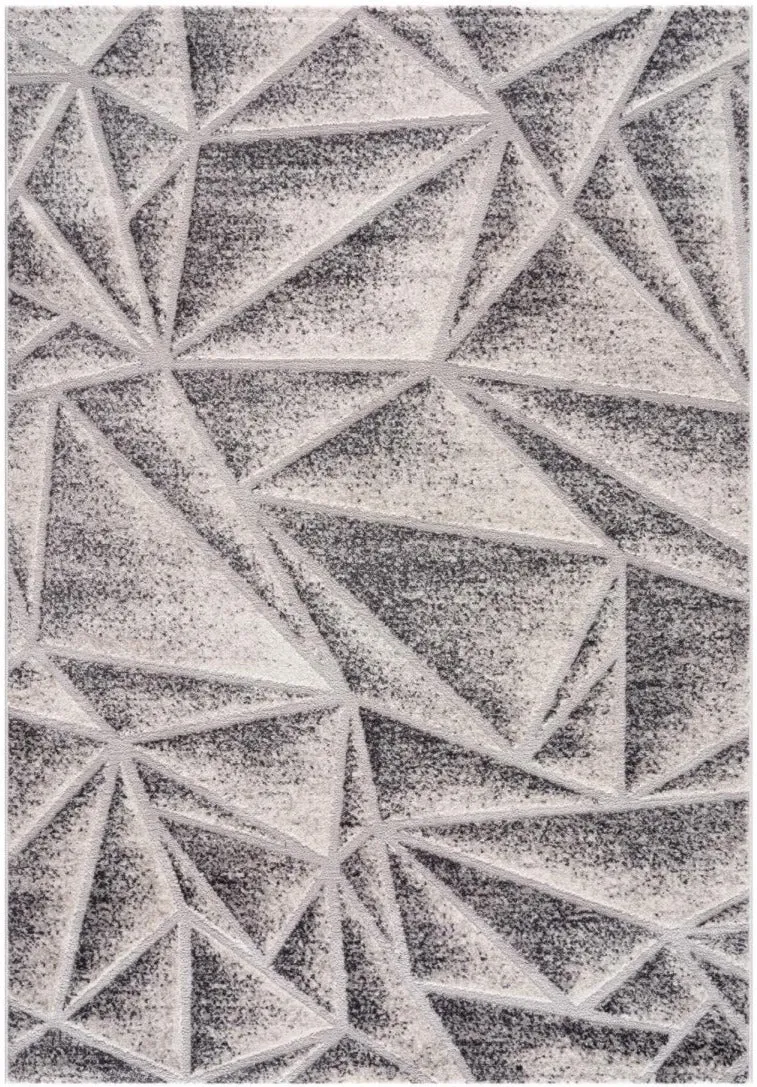 Tapis Graphique gris pour salon chambre couloir ORI