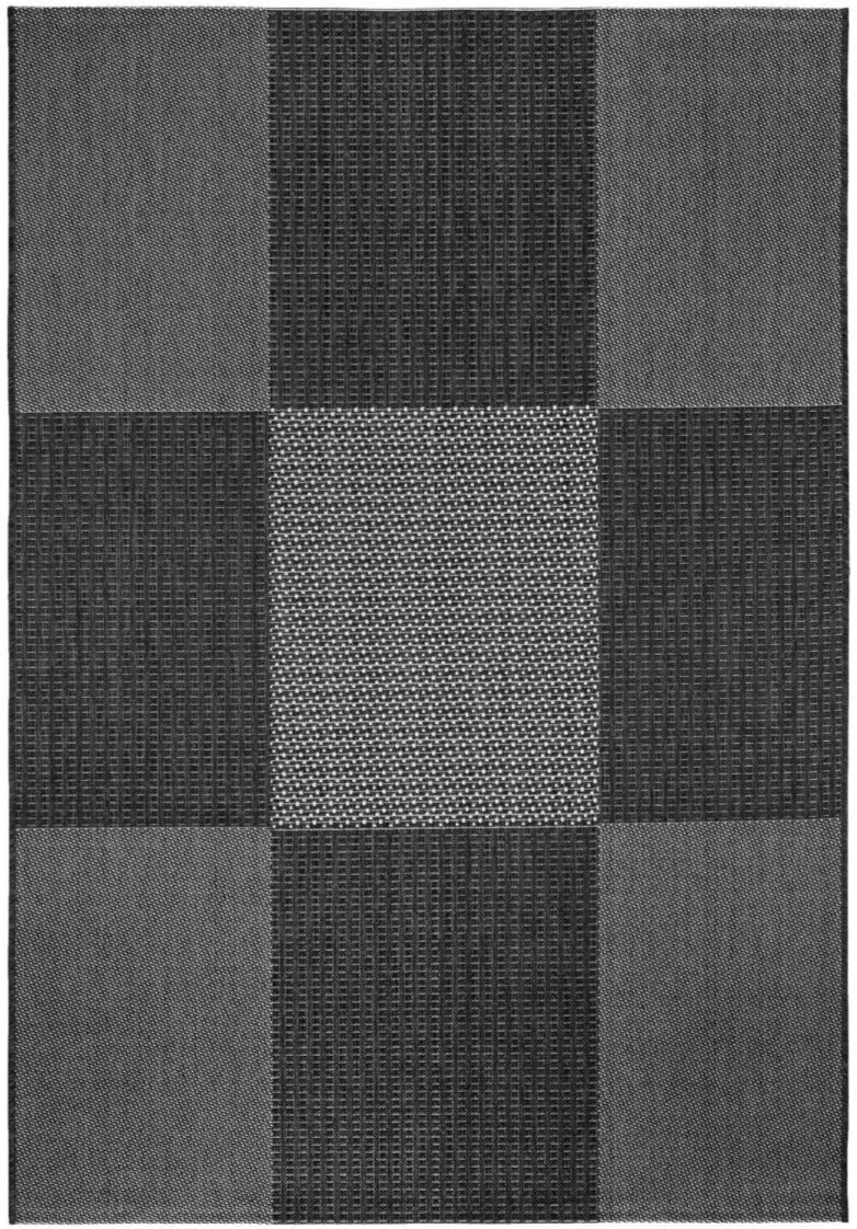 Tapis Extérieur gris graphique kilim EXTERNA