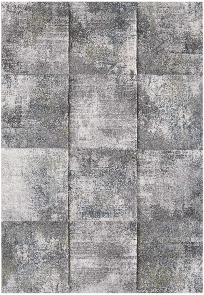 Tapis de salon moderne gris clair uni BOGARD