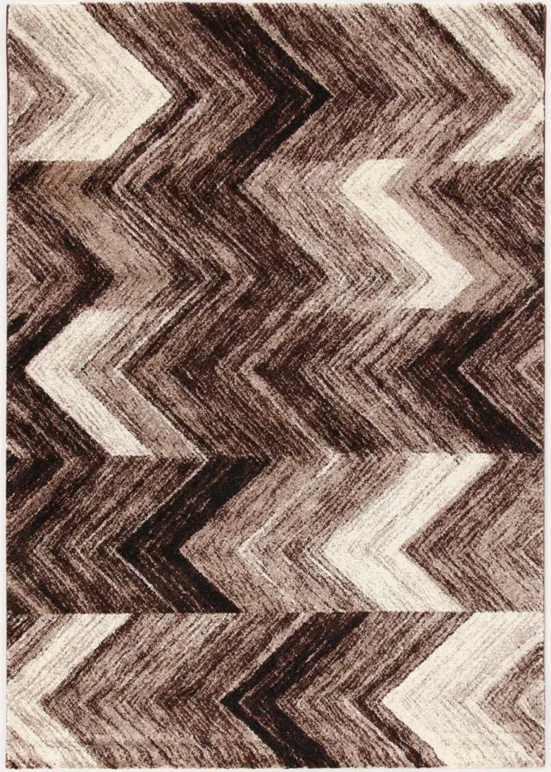 Tapis Graphique Marron certifié Oeko Tex COLORS