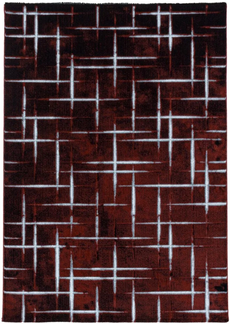 Tapis Rouge style Moderne à poils ras LISOVE