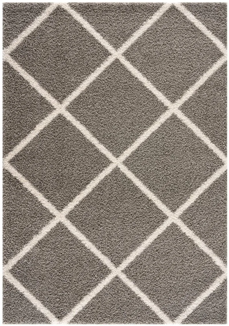 Tapis Shaggy gris motif Scandinave MADRAG