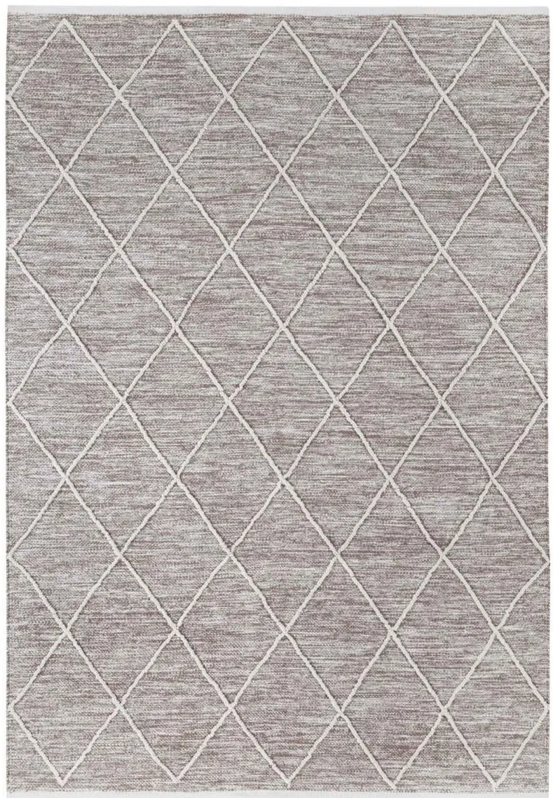 Tapis Scandinave gris en coton COTONA