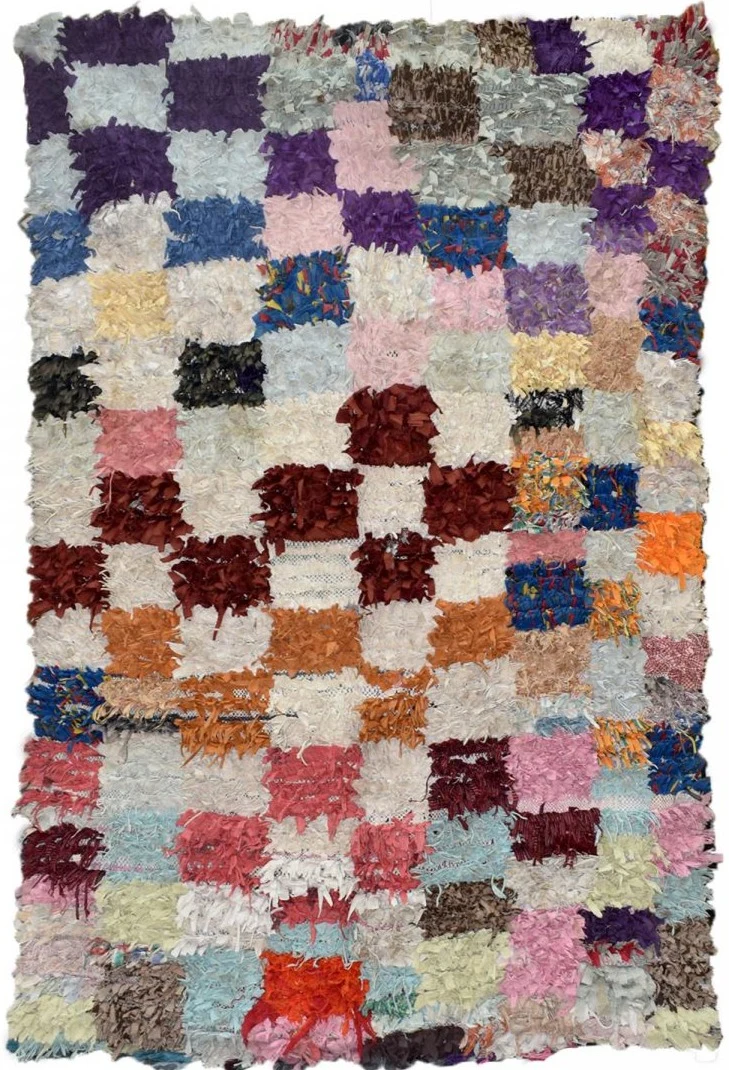 Tapis Berbère authentique multicolore BOUCHAROUITE