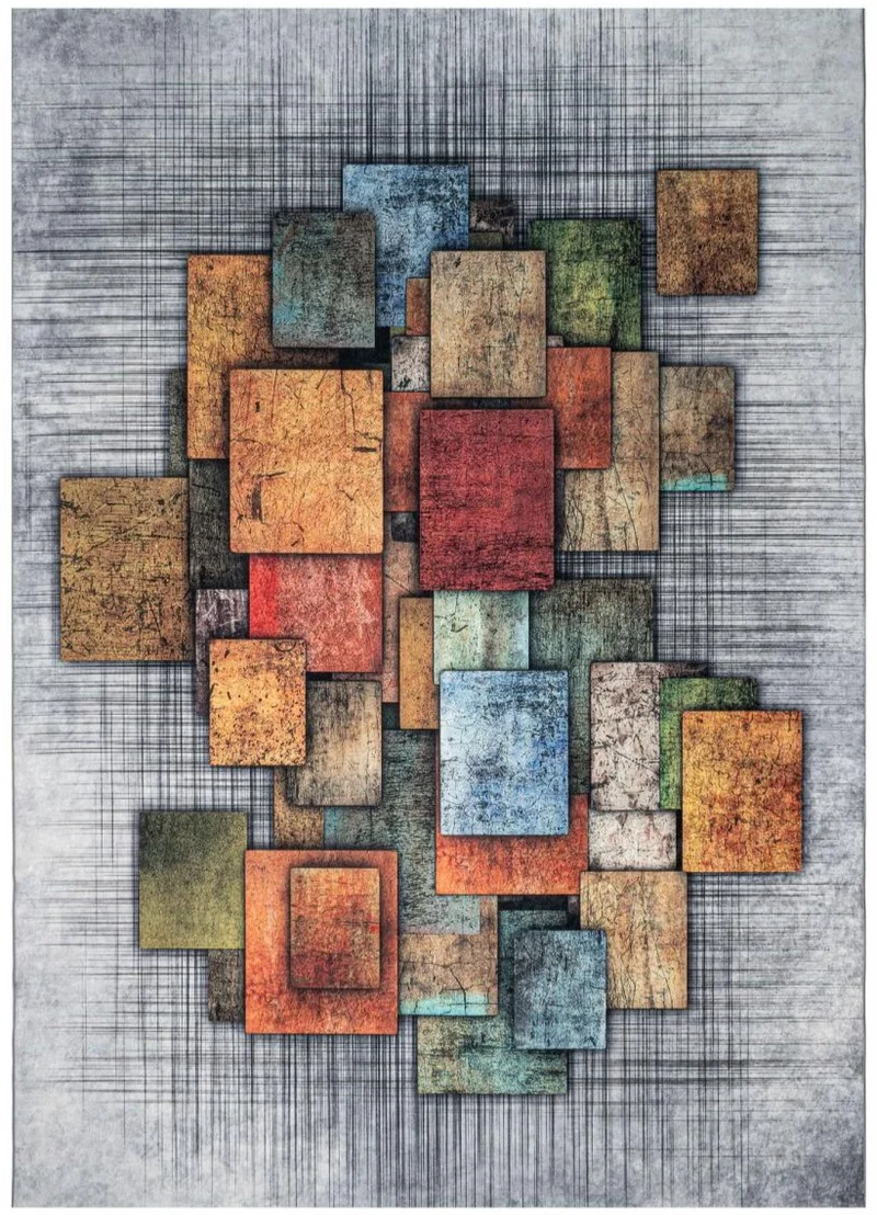 Tapis Multicolore Design abstrait IMPNUM