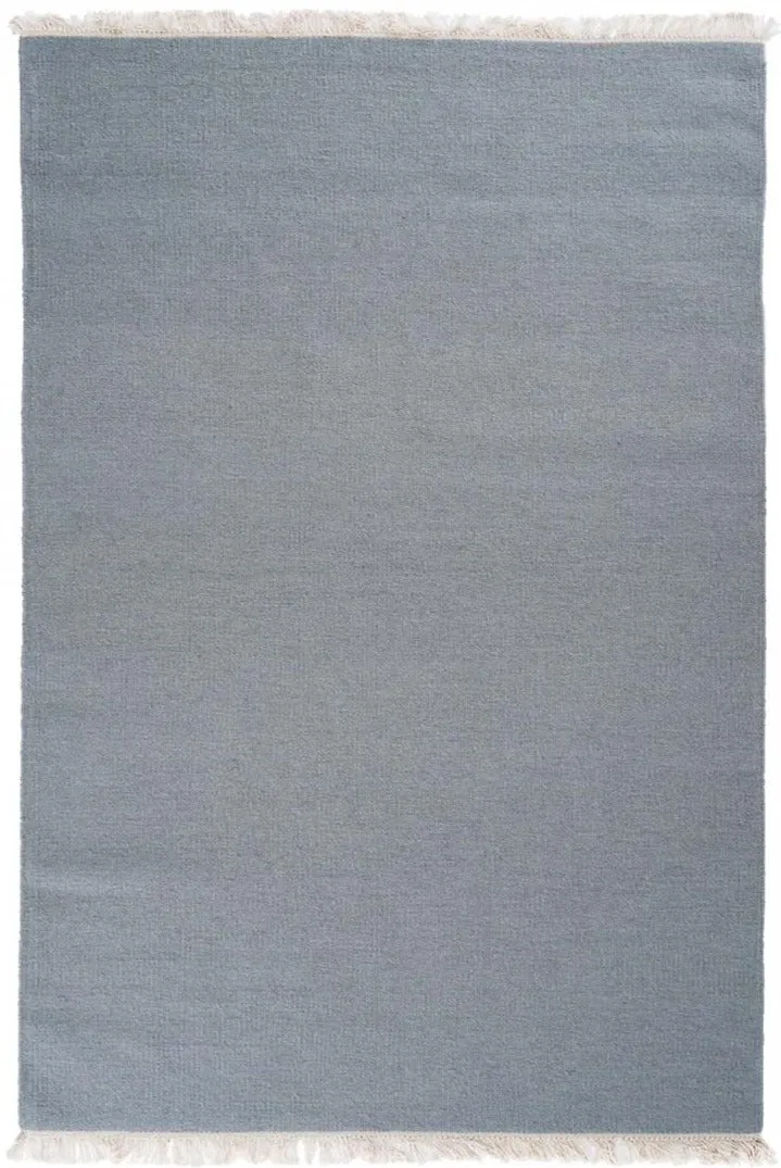 Tapis en laine argenté uni certifié Care&Fair BAYA