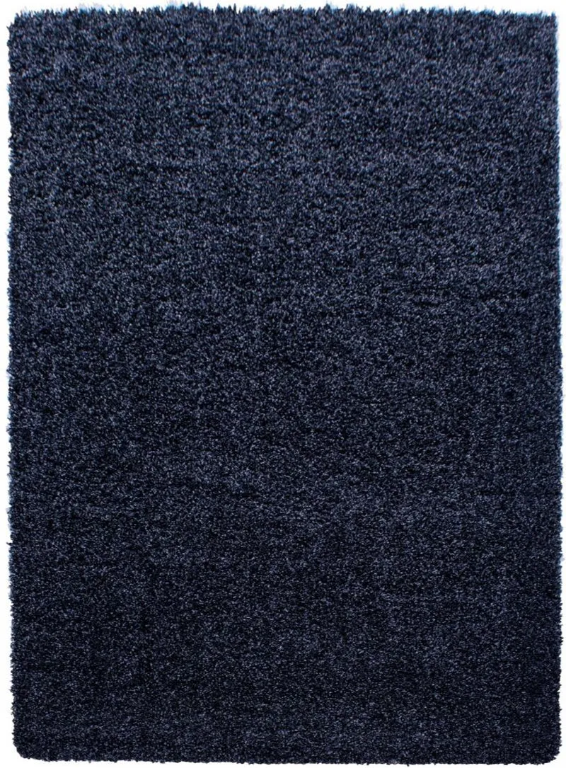 Tapis Bleu marine moelleux et doux Shaggy LI