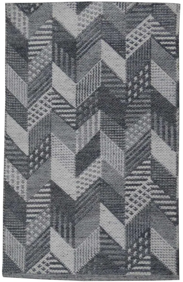 Tapis de salon tissé main motif graphique GEOGREY