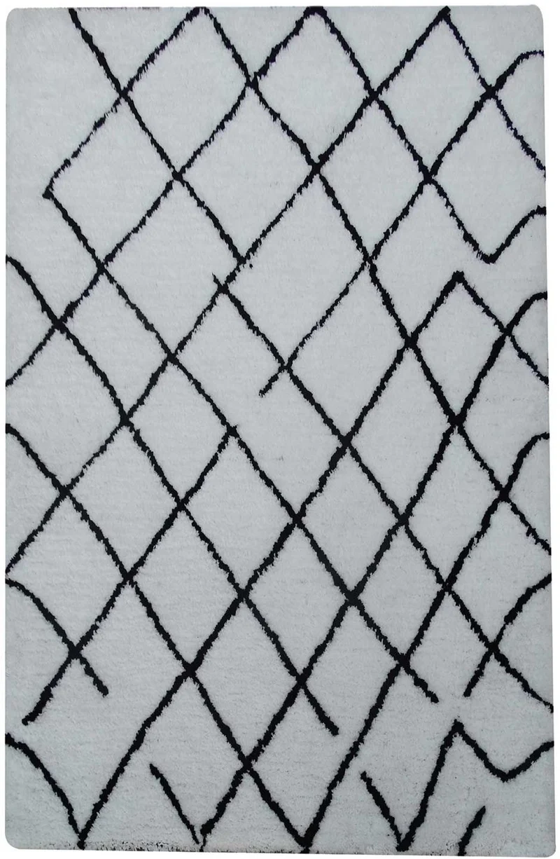 Tapis Shaggy Berbère Gris poils long doux SMOOTH