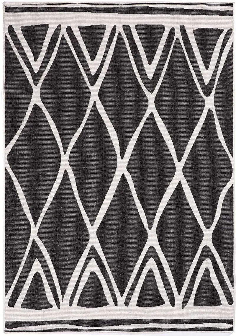 Tapis Extérieur réversible Noir Berbère ARIBIA