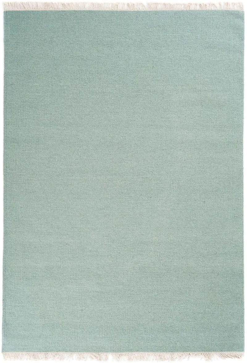 Tapis Vert Uni en Laine tissé main kilim BAYA IBAY