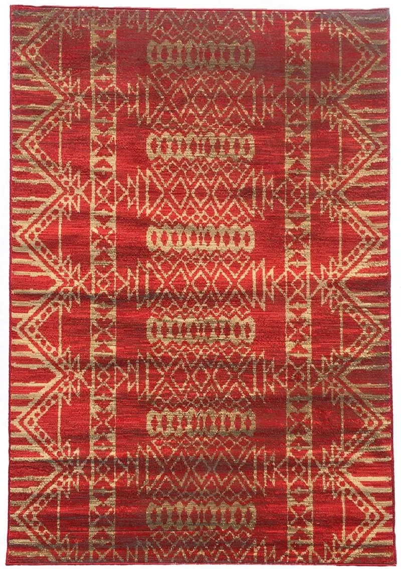 Tapis style Ethnique Rouge BC TOTAMIA