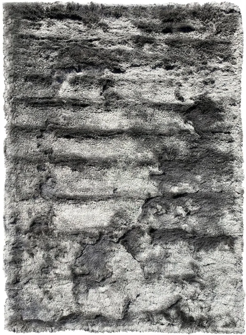 Tapis Shaggy Gris poils long doux SG FIN