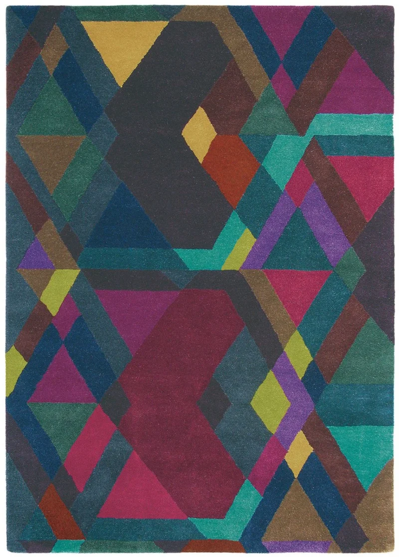 Tapis Multicolore Seventies en Laine MOSAIC
