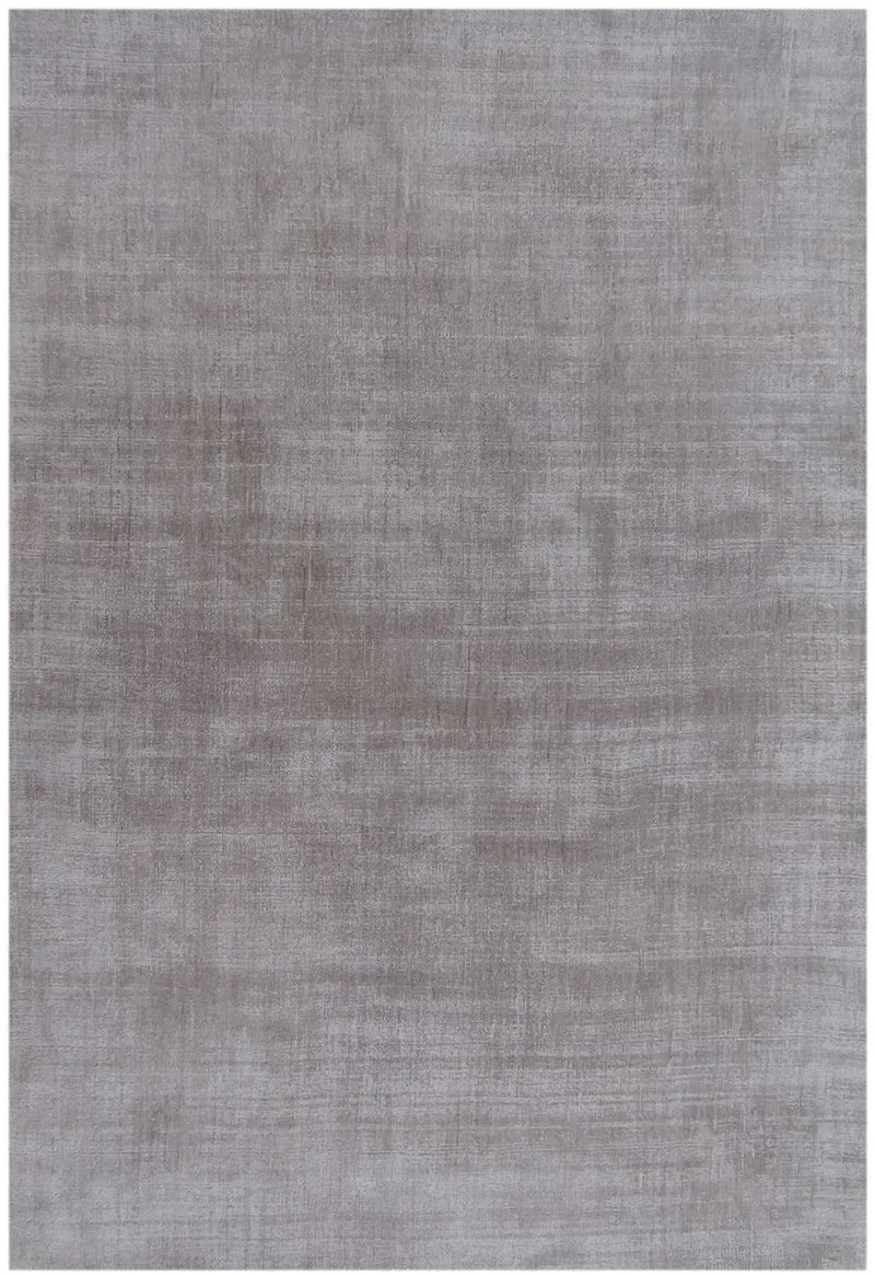 Tapis Gris Uni en polyester fait main NEO