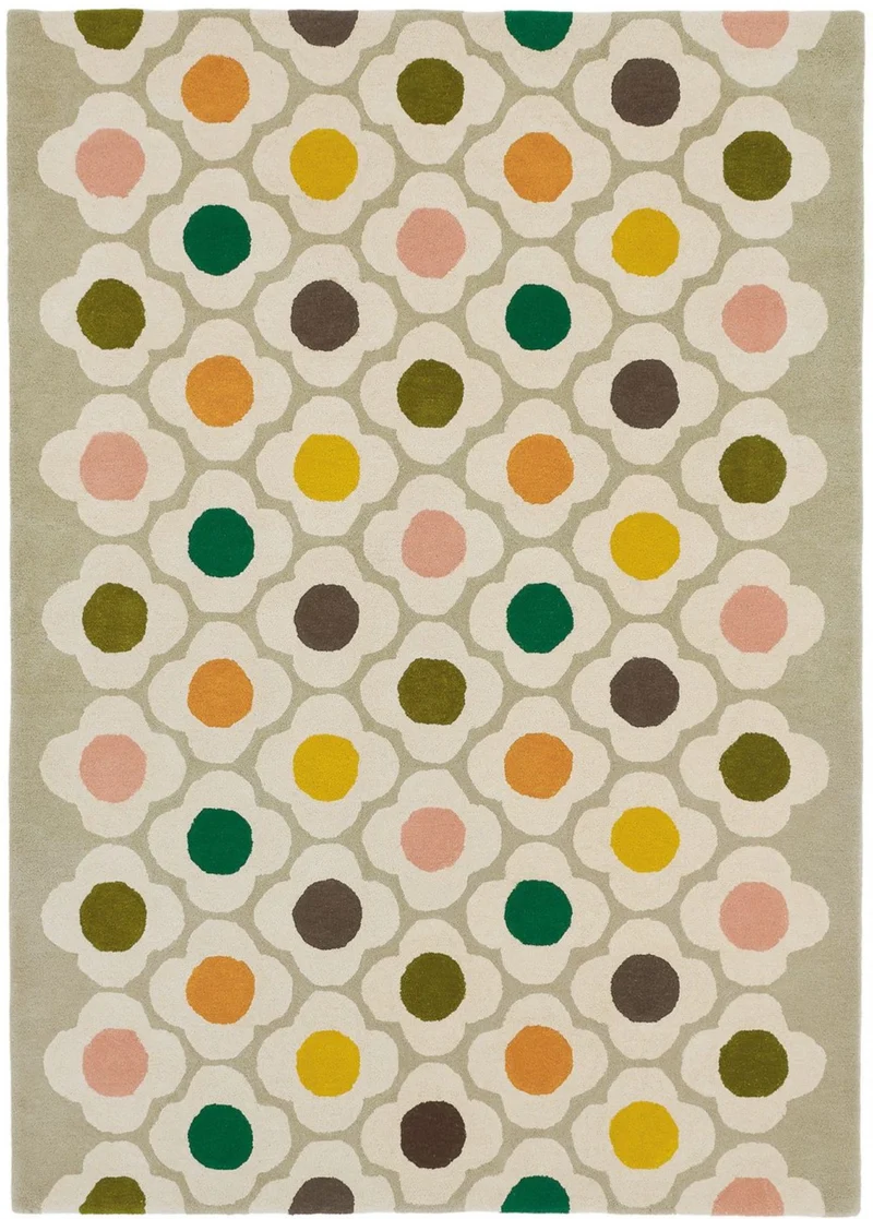 Tapis en Laine Scandinave Multicolore SPOT FLOWER