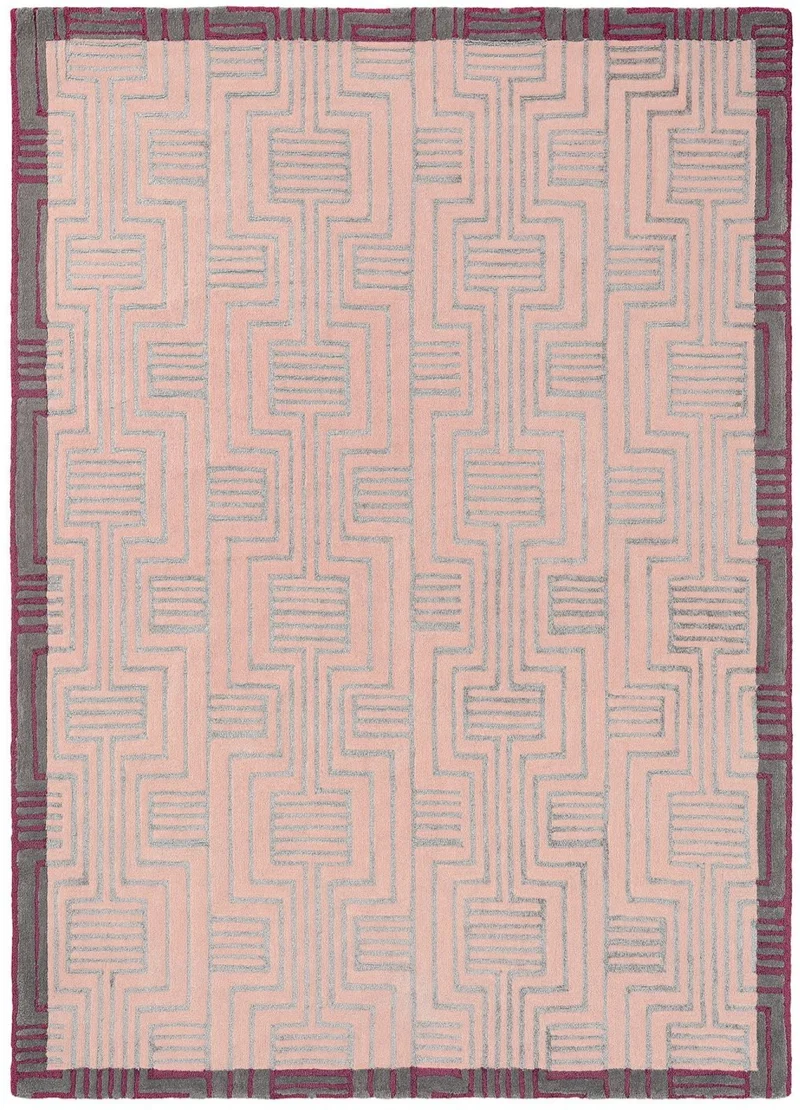 Tapis Design Rose en laine tufté main KINMO
