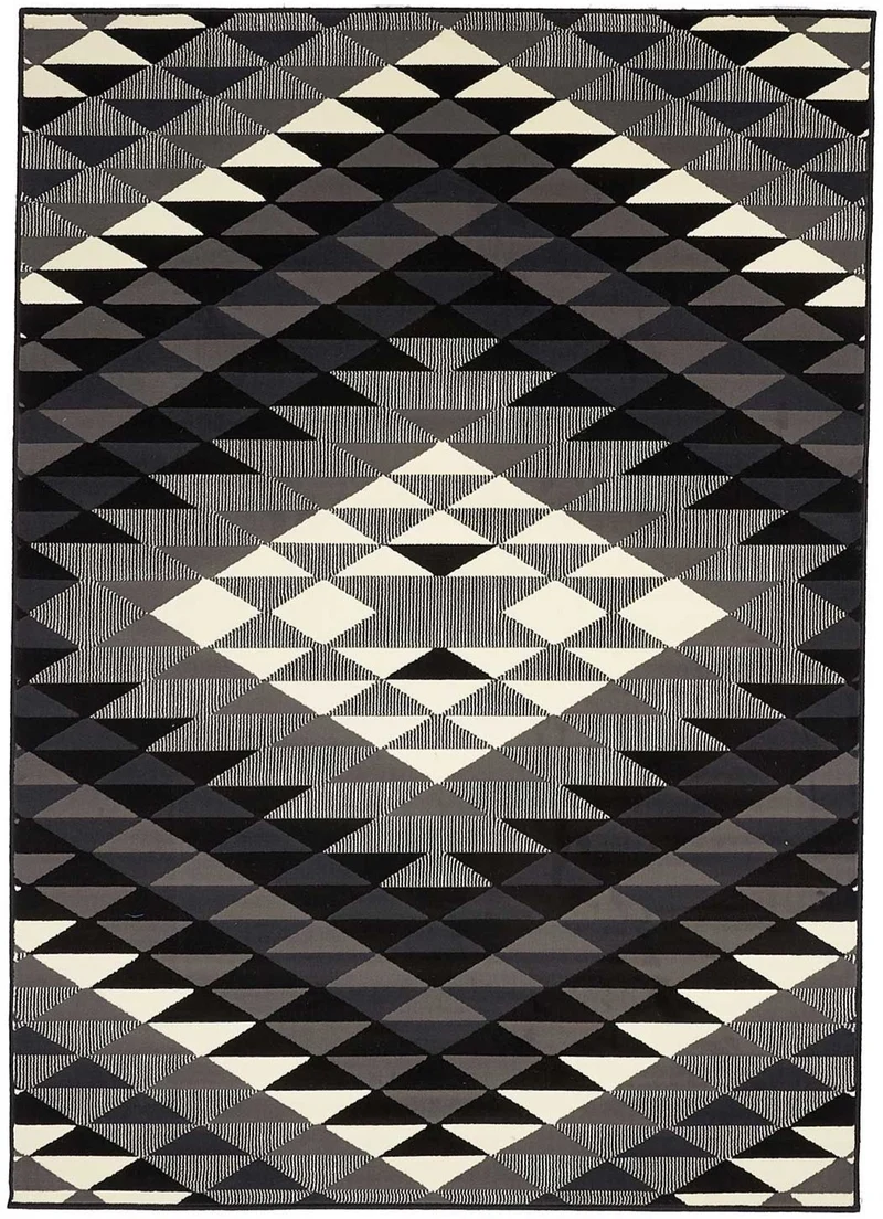 Tapis de Salon Noir Graphique APACHE