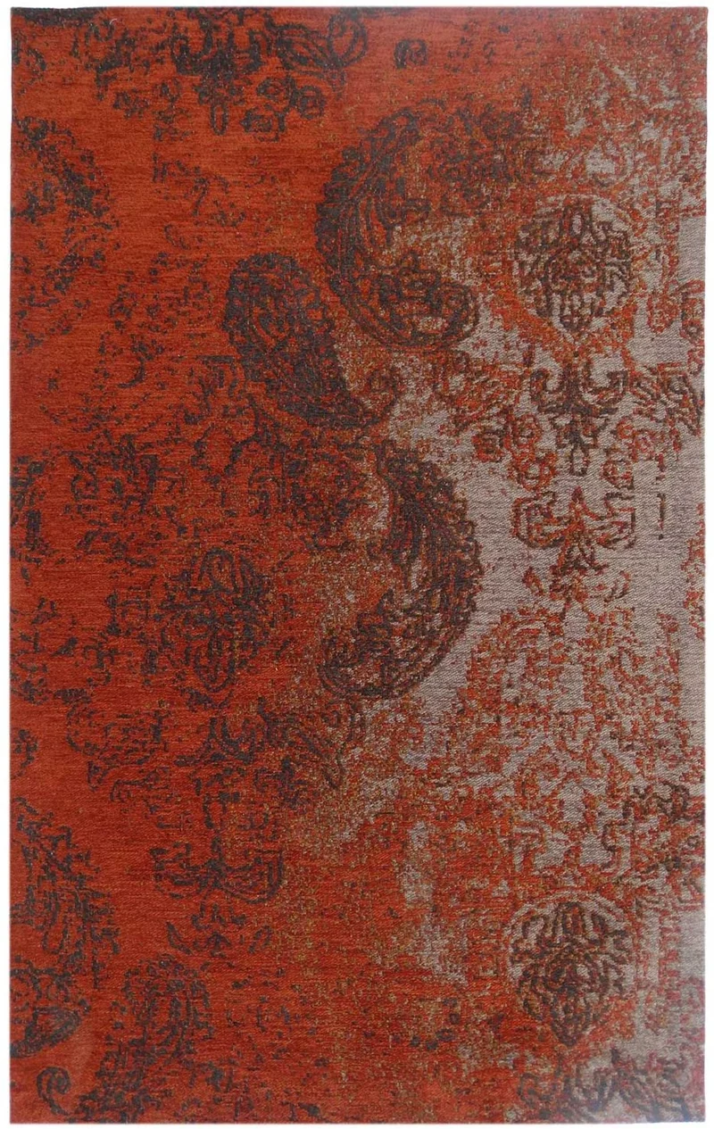 Tapis de Salon Marron Baroque tissé main MOTOA