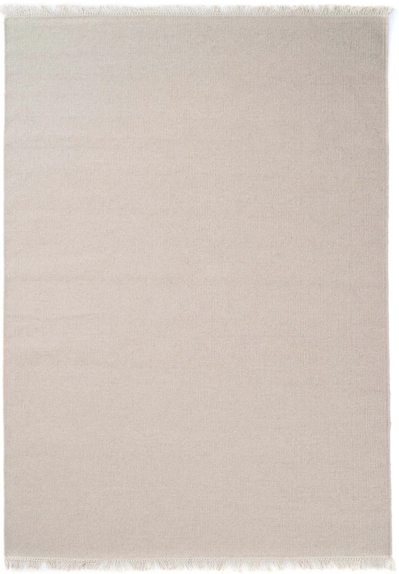 Tapis Beige Uni en Laine tissé main kilim BAYA IBAY