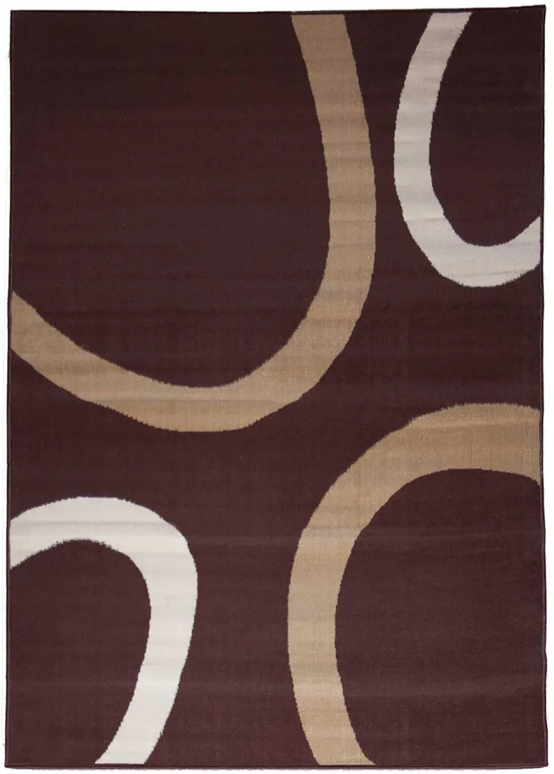 Tapis de Salon Marron graphique TEMPO