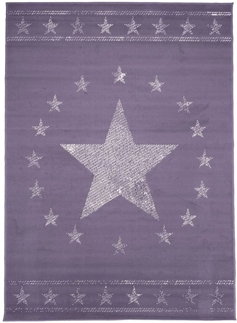 Tapis de Chambre enfant étoile Gris FIRST START