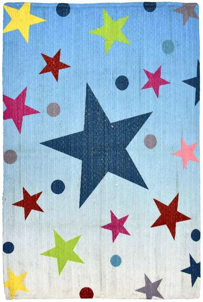 Tapis Enfant motif recto verso Animaux ETOILES