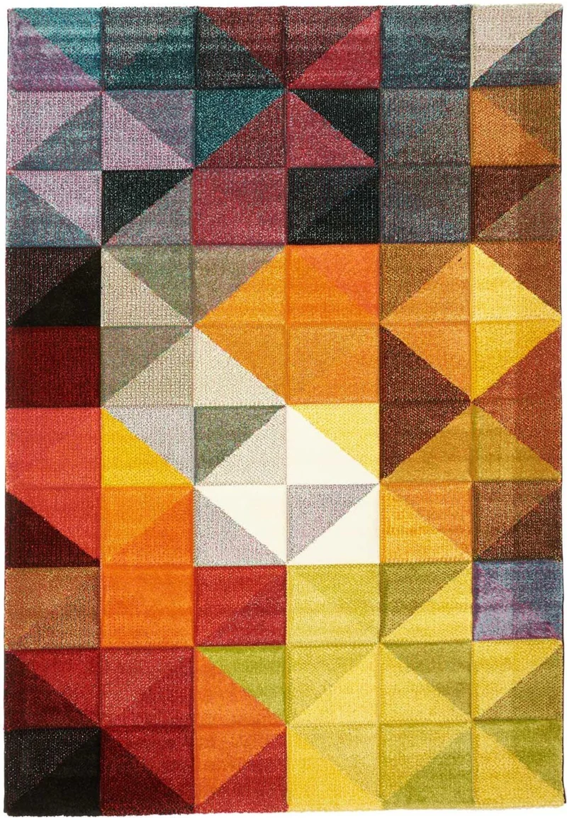 Tapis Multicolore Graphique géométrique MATRIX