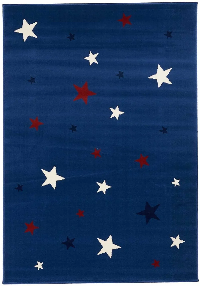 Tapis de Chambre Bleu enfants étoiles NIGHTSKY