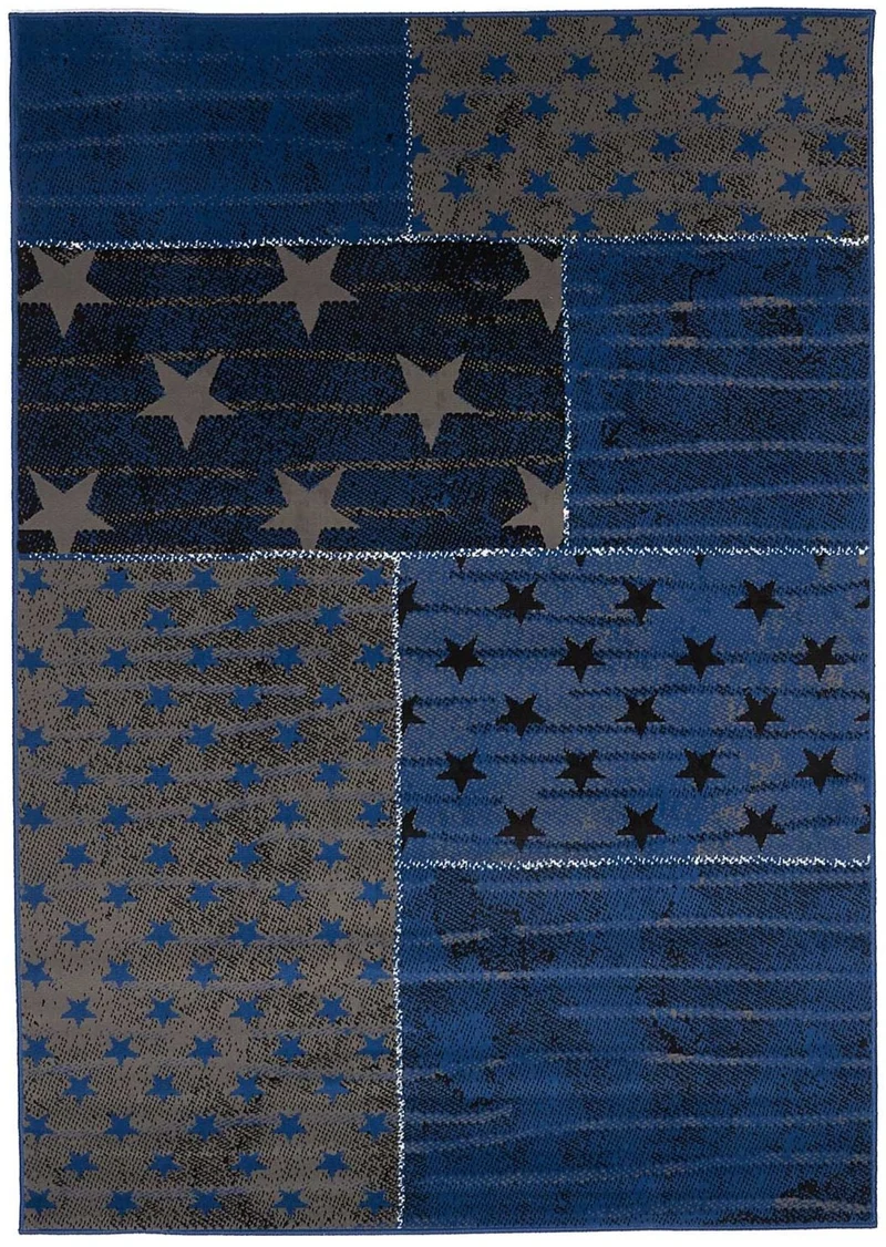 Tapis de Chambre Bleu enfant PATCHA STAR