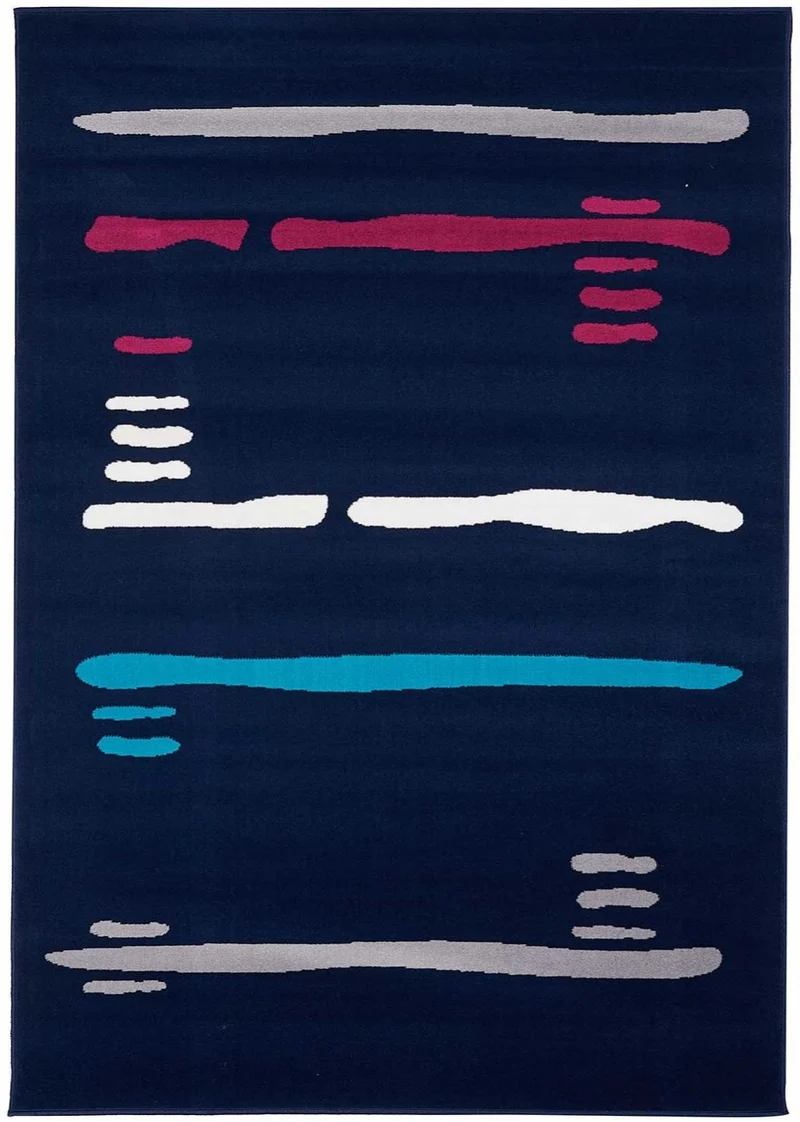 Tapis Contemporain Bleu motifs Graphiques TREMULT