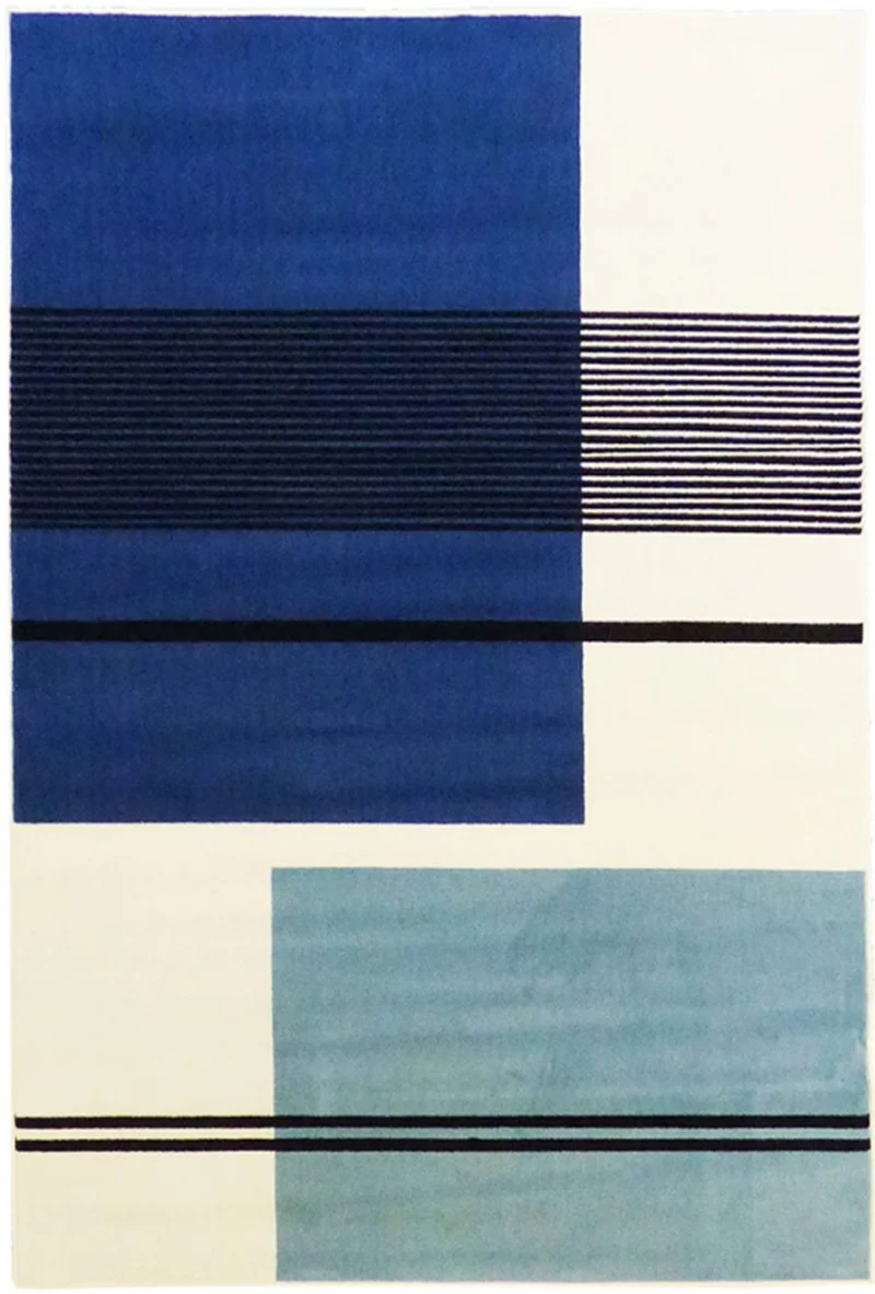 Tapis Bleu Moderne Seventies BLUSQUARE