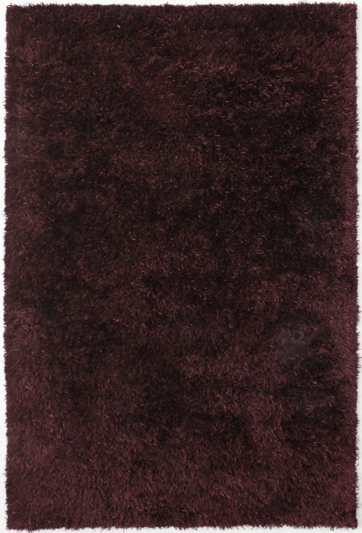 Tapis Shaggy Uni Violet poils longs MALAIDORY