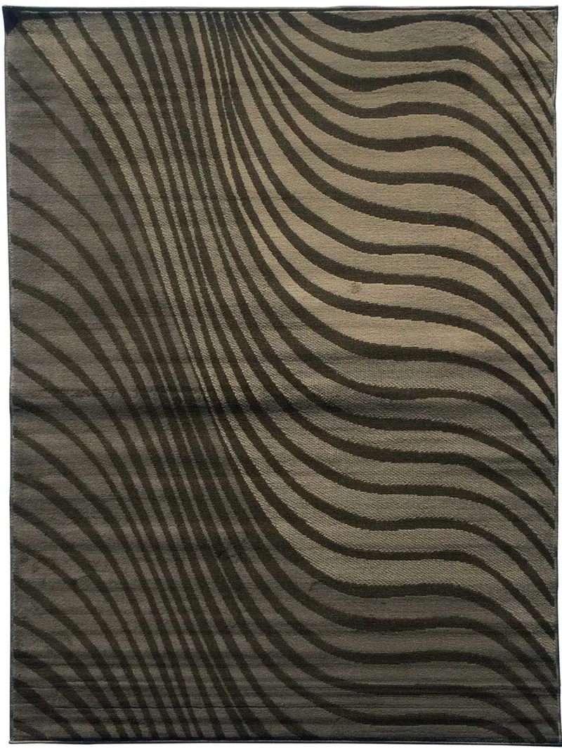 Tapis Gris foncé Graphique ONDULA