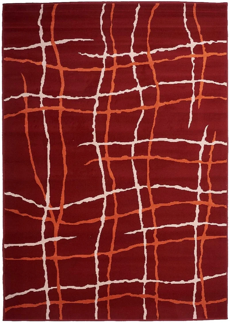 Tapis de Salon Rouge Moderne MALMO