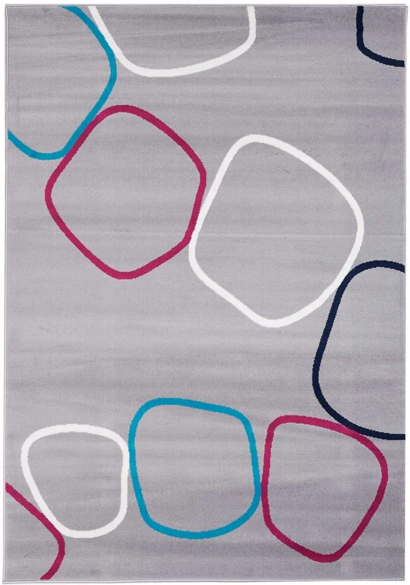 Tapis Gris Contemporain Graphique AF SUITI