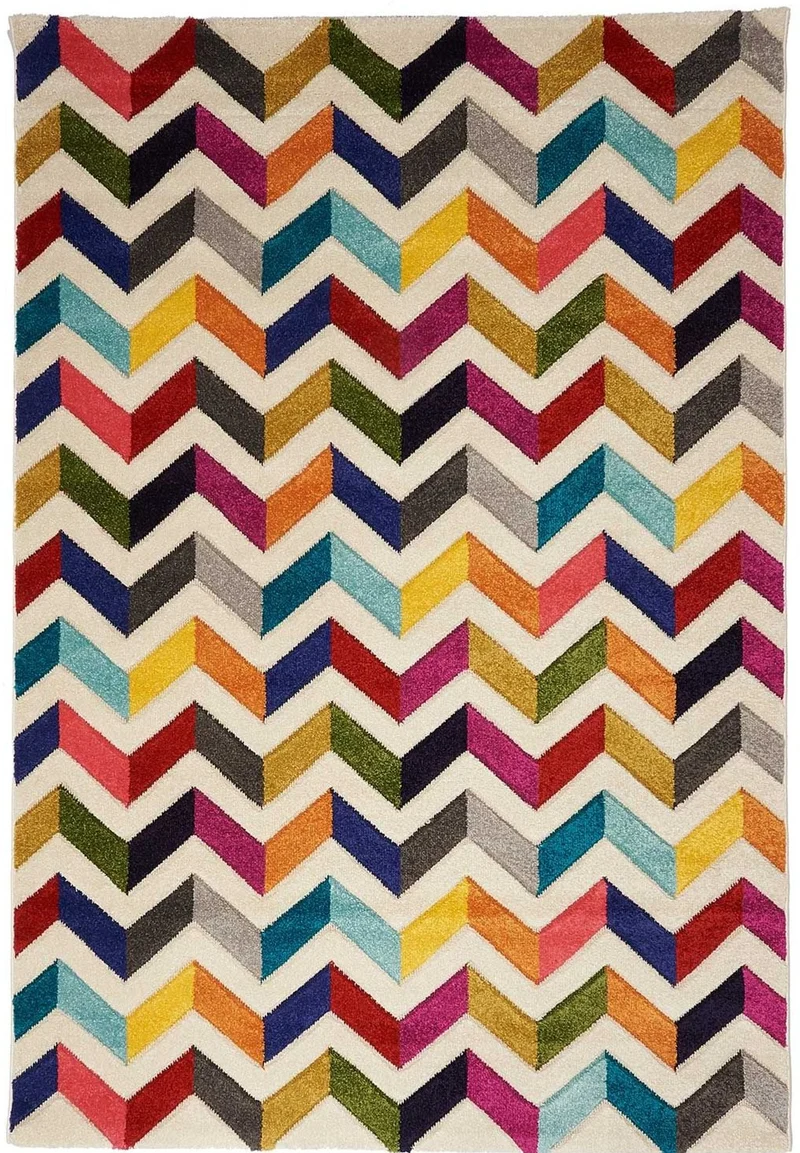 Tapis Graphique Multicolore CHEVRON BOUTIK
