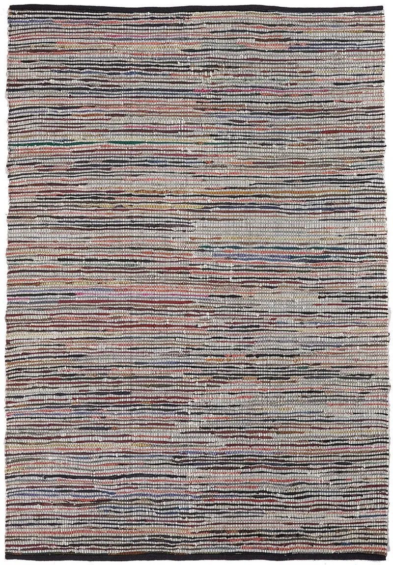 Tapis Moderne Multicolore en cuir et coton PALIAND