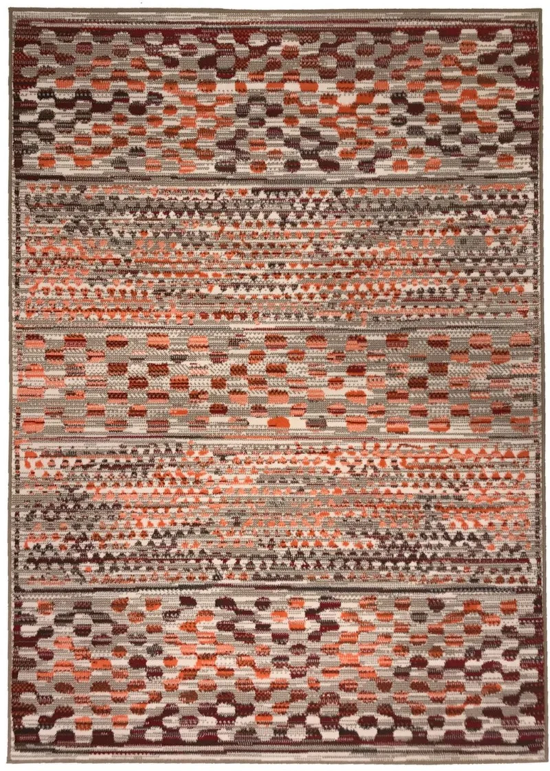 Tapis de Salon Moderne Orange ORANCA