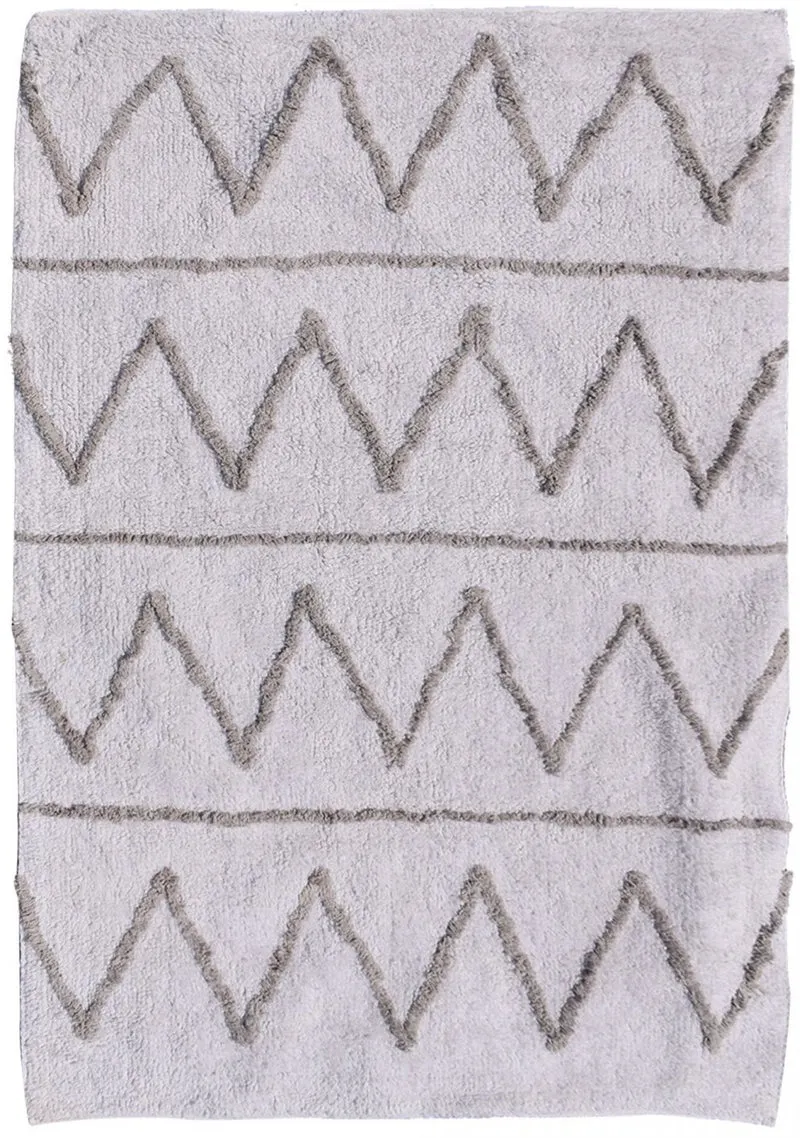 Tapis de Chambre Berbère Blanc en Coton BERBER SPIRIT