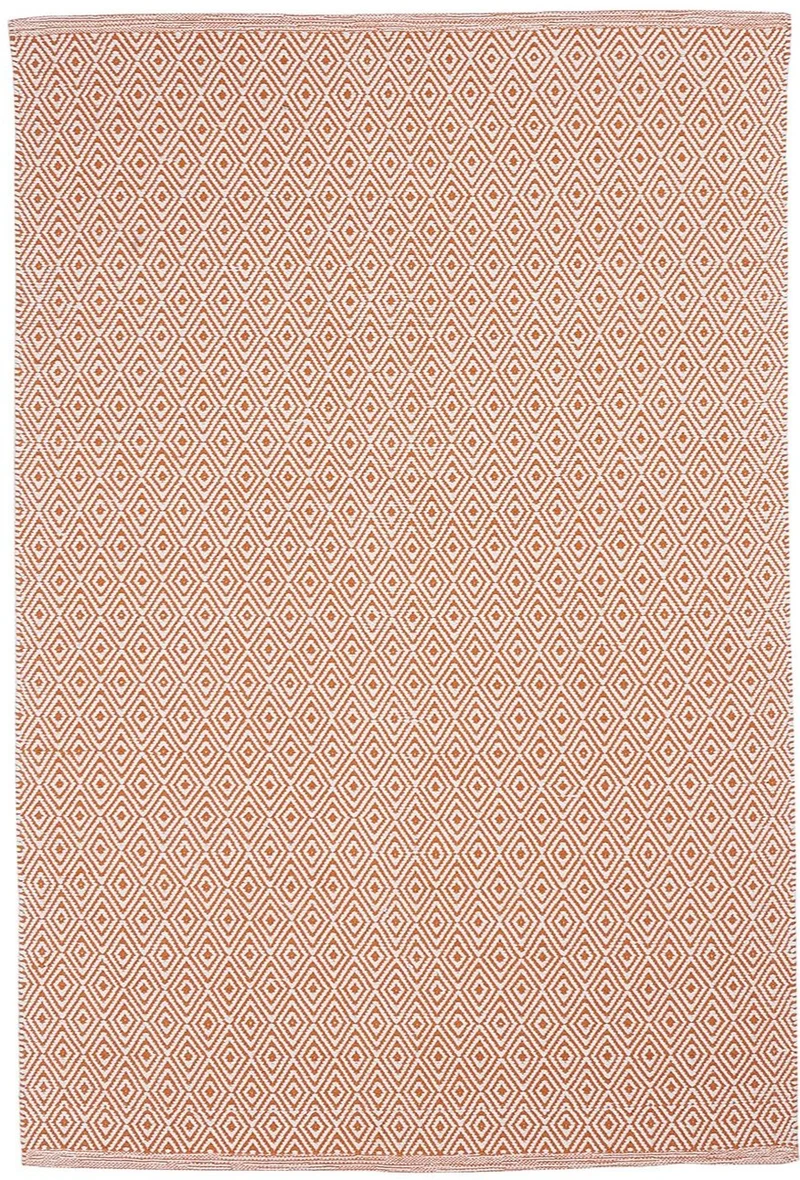 Tapis de Salon Orange en coton tissé à la main SCANDINAVIA