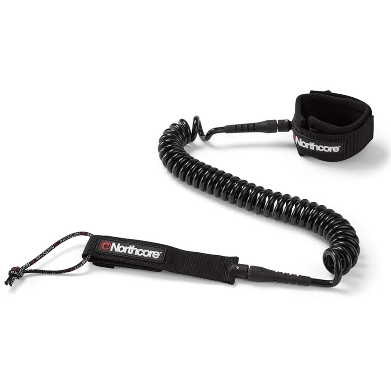 10ft Coiled SUP Leash- Black