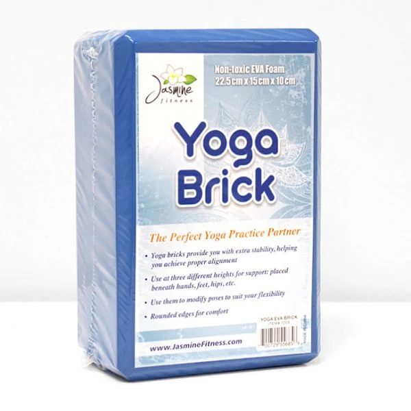 Bloc de yoga en mousse bleue