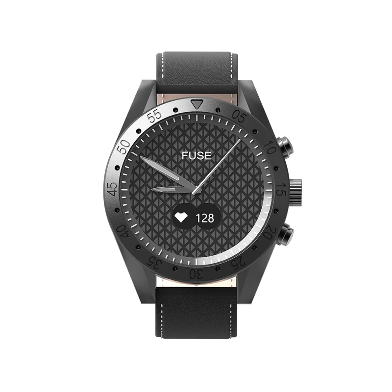 WEEPLUG Fuse HR Black – Montre Hybride Connectée | Cardio & Notifications Bluetooth